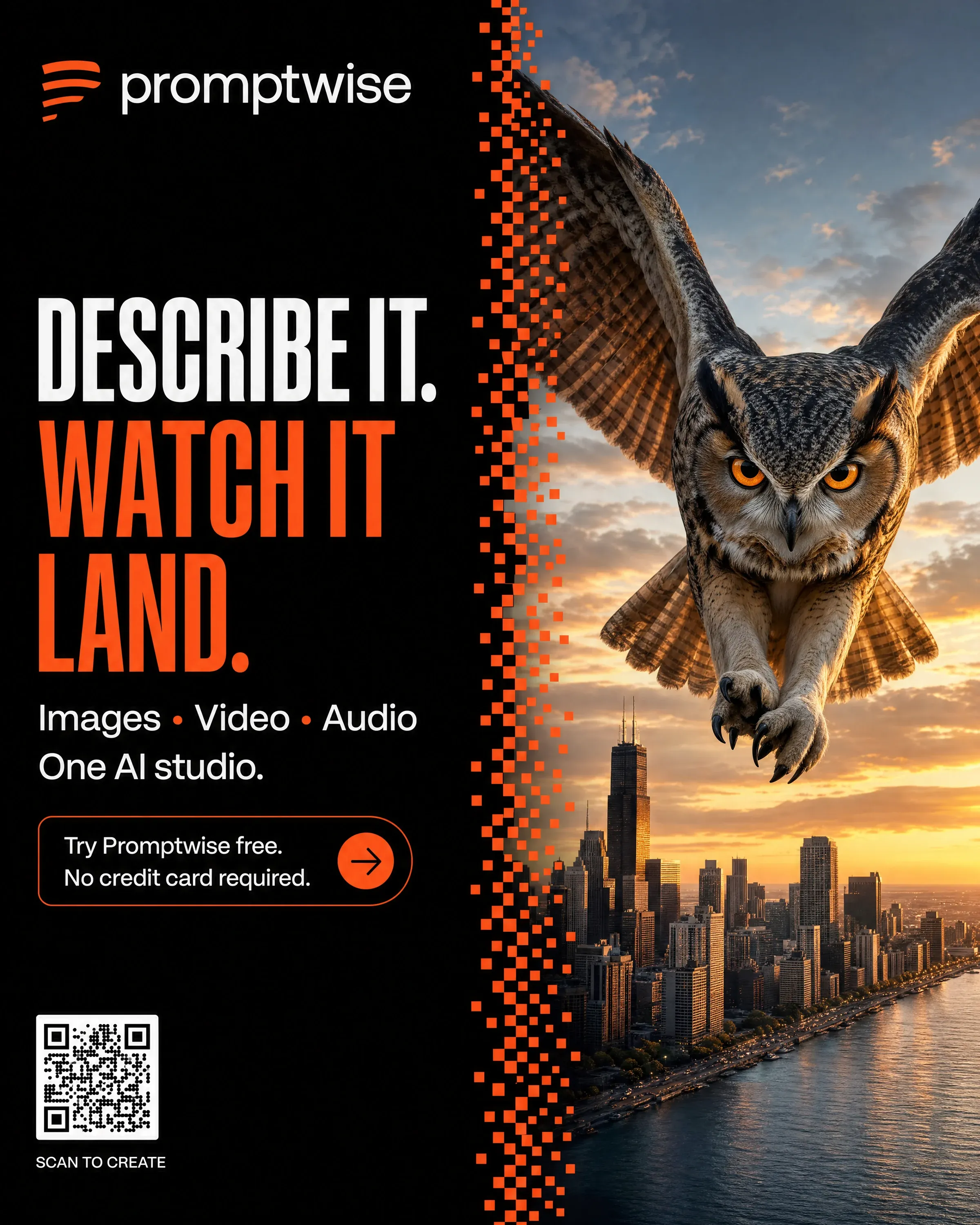 AI-generated PromptWise NYC ad submission by Eugene Ikeji for the Times Square Ad Challenge