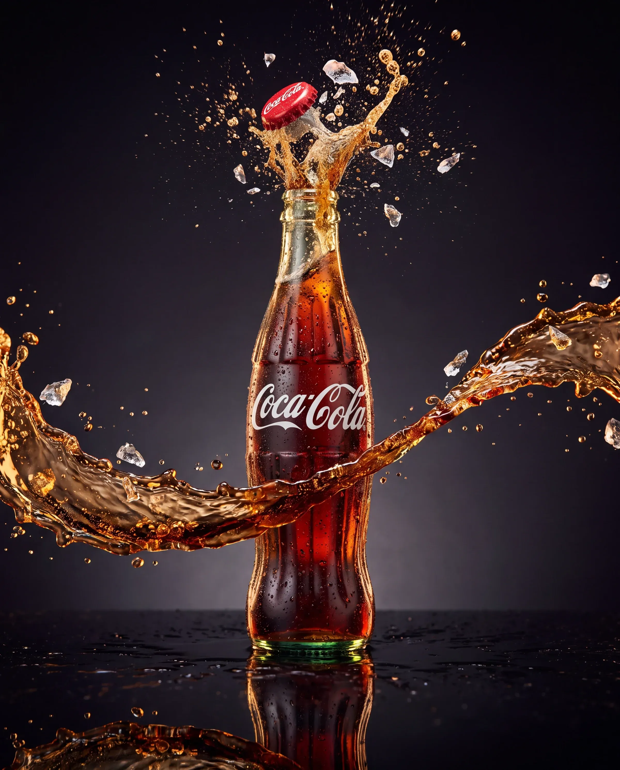 AI-generated Coca-Cola product advertisement by Dylan T, submitted to Day 1 of the AI Video Bootcamp $700 7-Day Product Image Challenge
