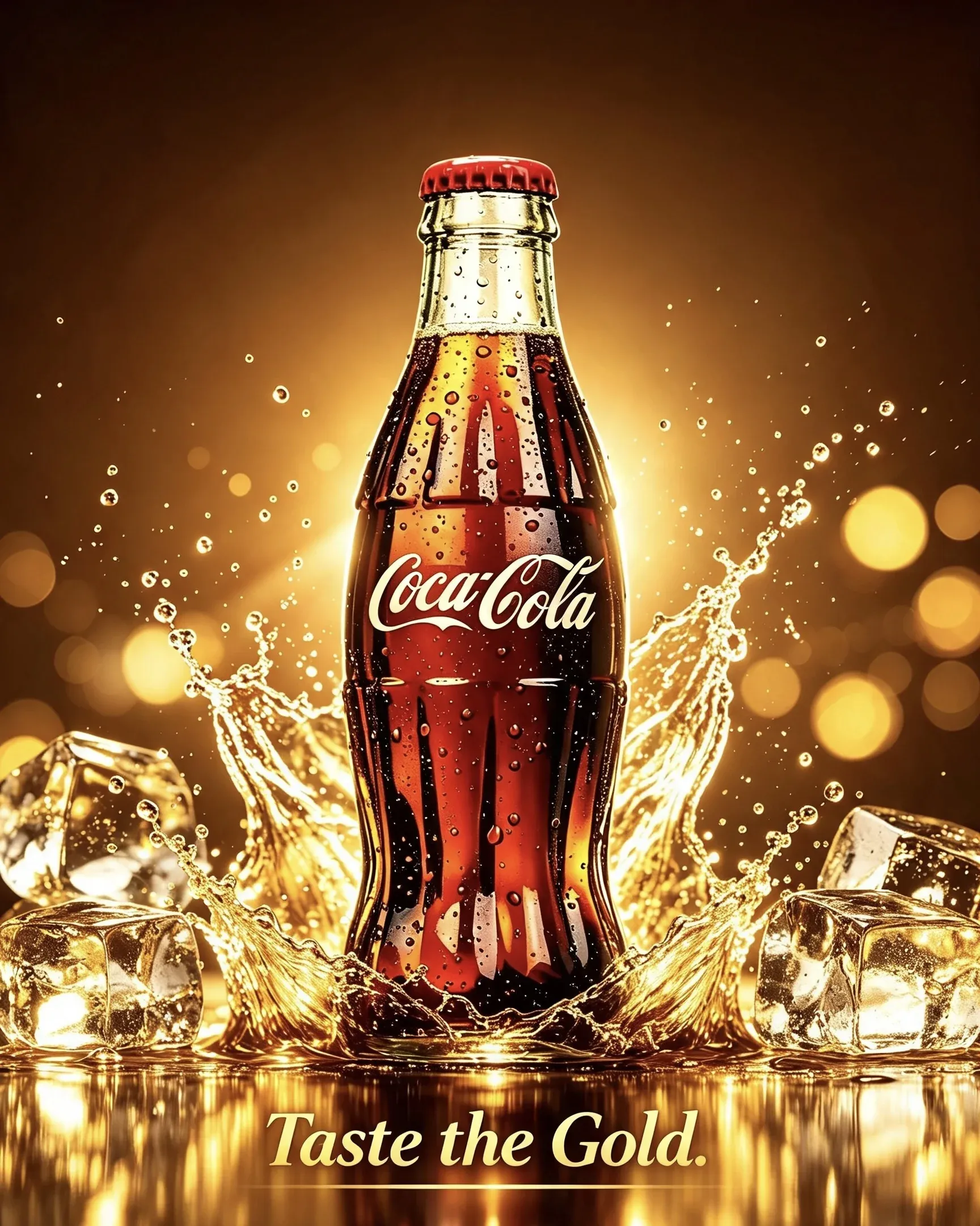 AI-generated Coca-Cola product advertisement by Putu Gintarini, submitted to Day 1 of the AI Video Bootcamp $700 7-Day Product Image Challenge