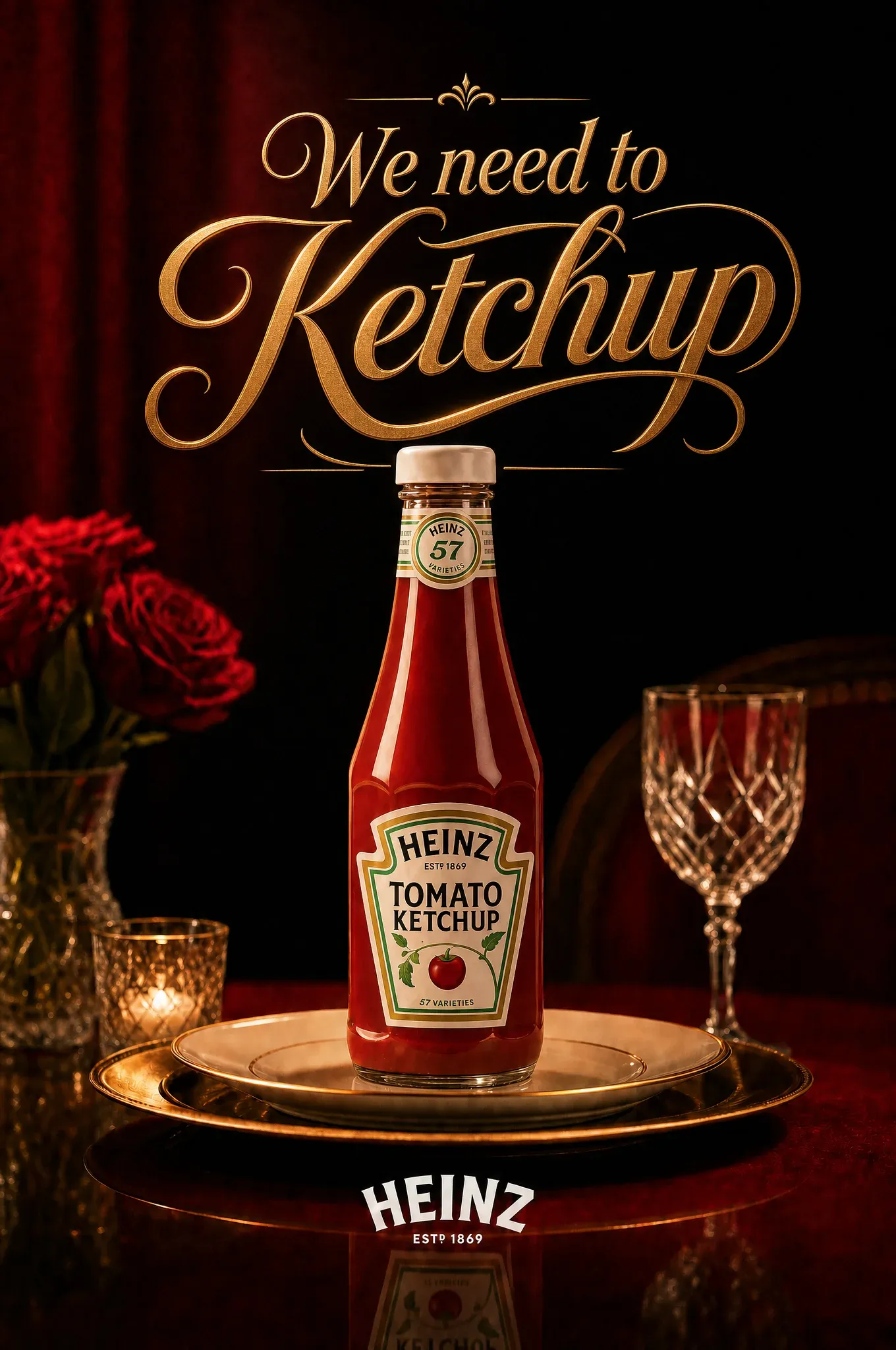 AI-generated Heinz Ketchup product advertisement by Aya Serag, submitted to Day 2 of the AI Video Bootcamp $700 7-Day Product Image Challenge
