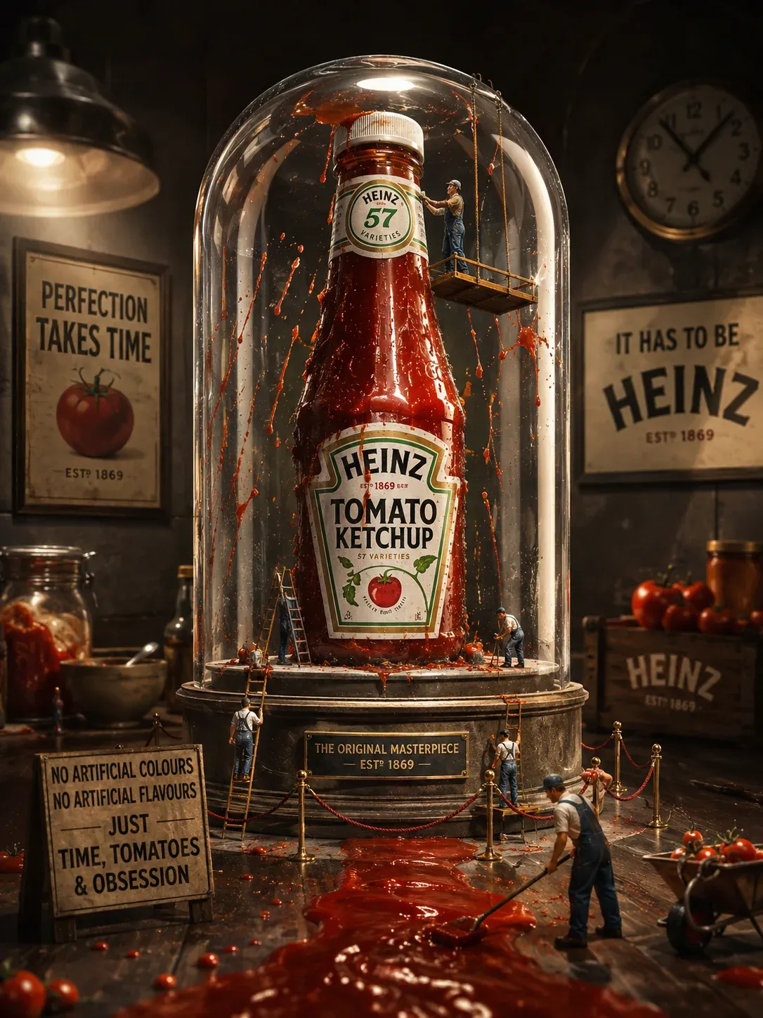 AI-generated Heinz Ketchup product advertisement by Fabio Mazzarella, submitted to Day 2 of the AI Video Bootcamp $700 7-Day Product Image Challenge