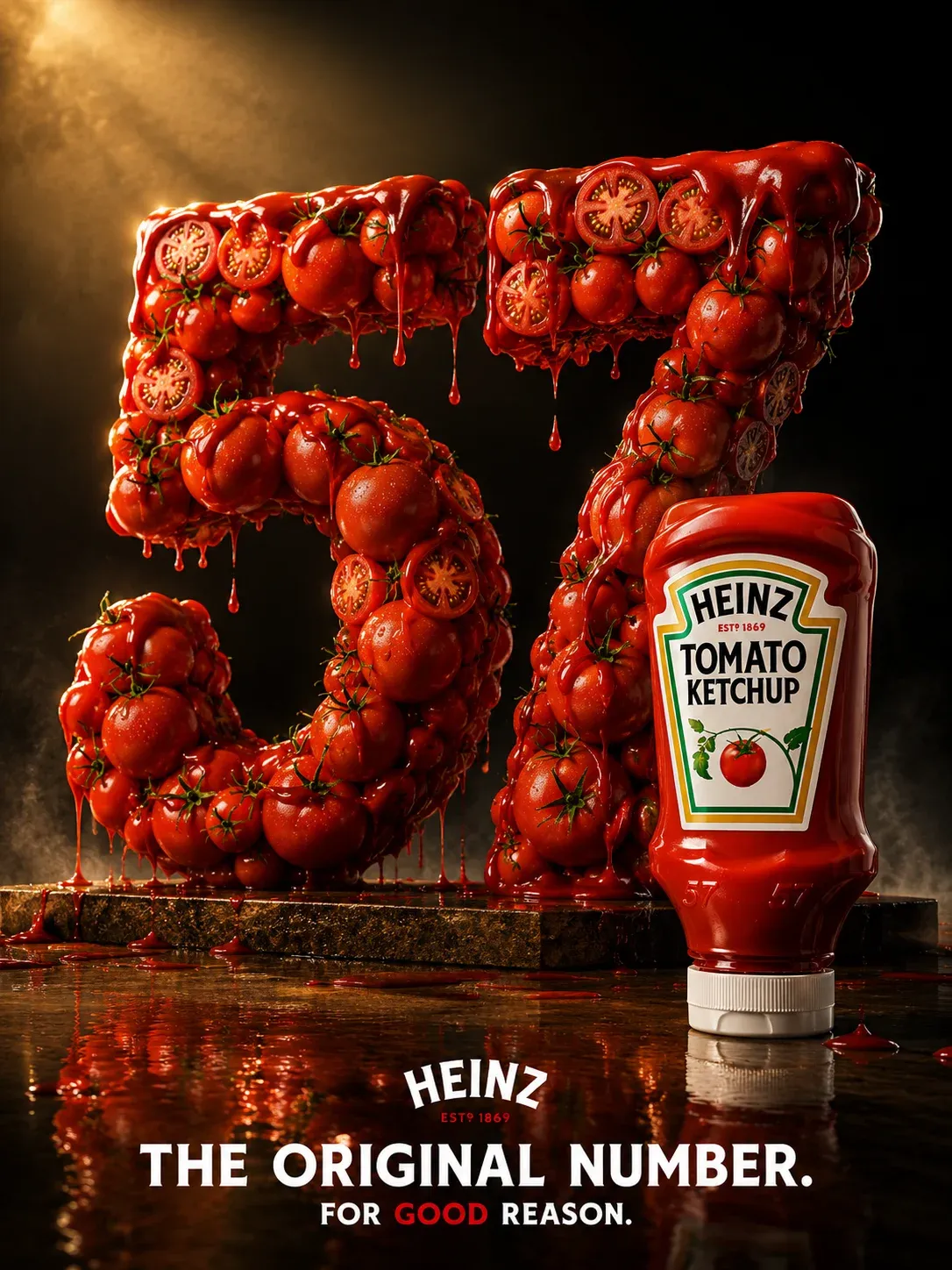 AI-generated Heinz Ketchup product advertisement by Jade De Canha, submitted to Day 2 of the AI Video Bootcamp $700 7-Day Product Image Challenge