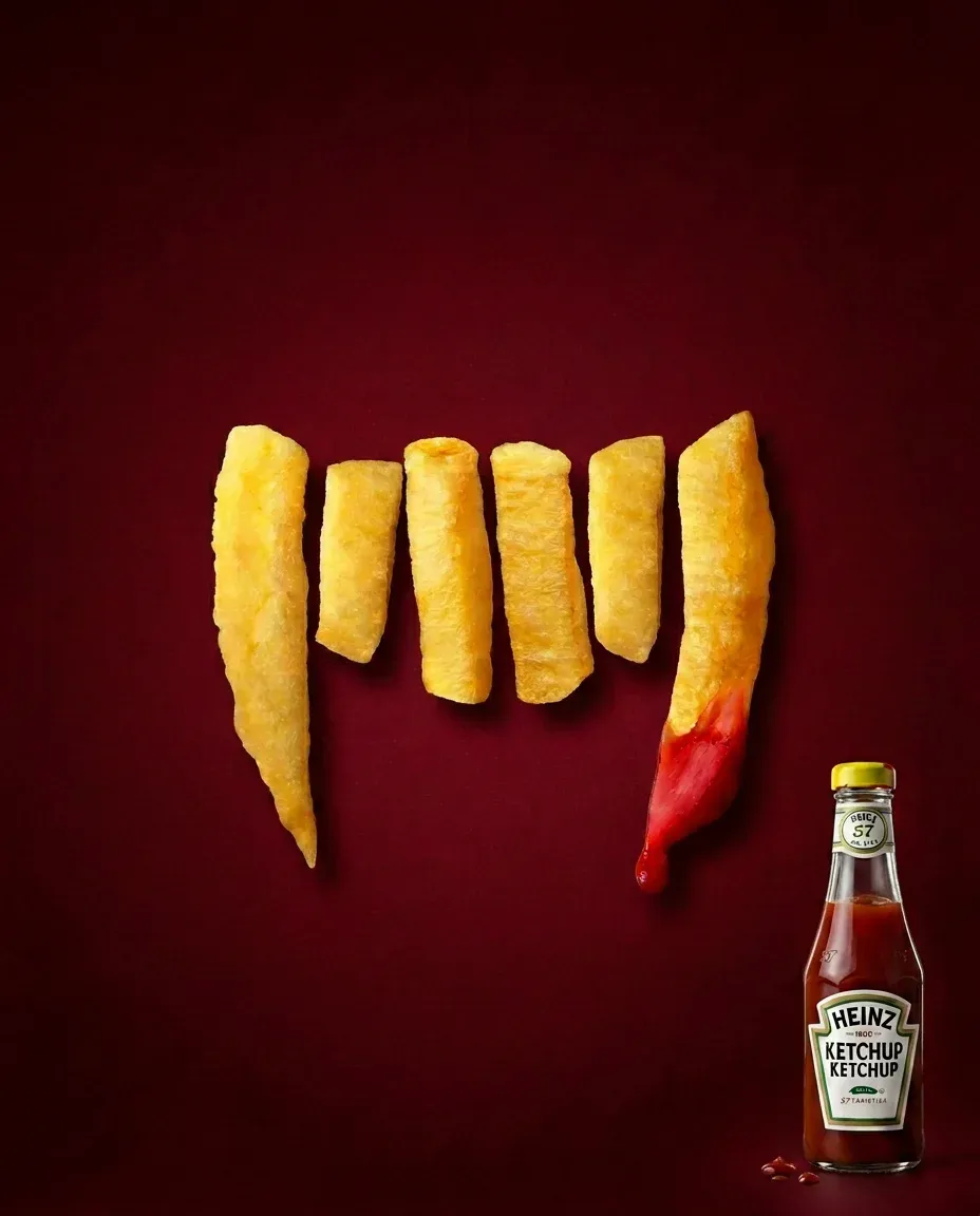 AI-generated Heinz Ketchup product advertisement by Masooma Tamim, submitted to Day 2 of the AI Video Bootcamp $700 7-Day Product Image Challenge