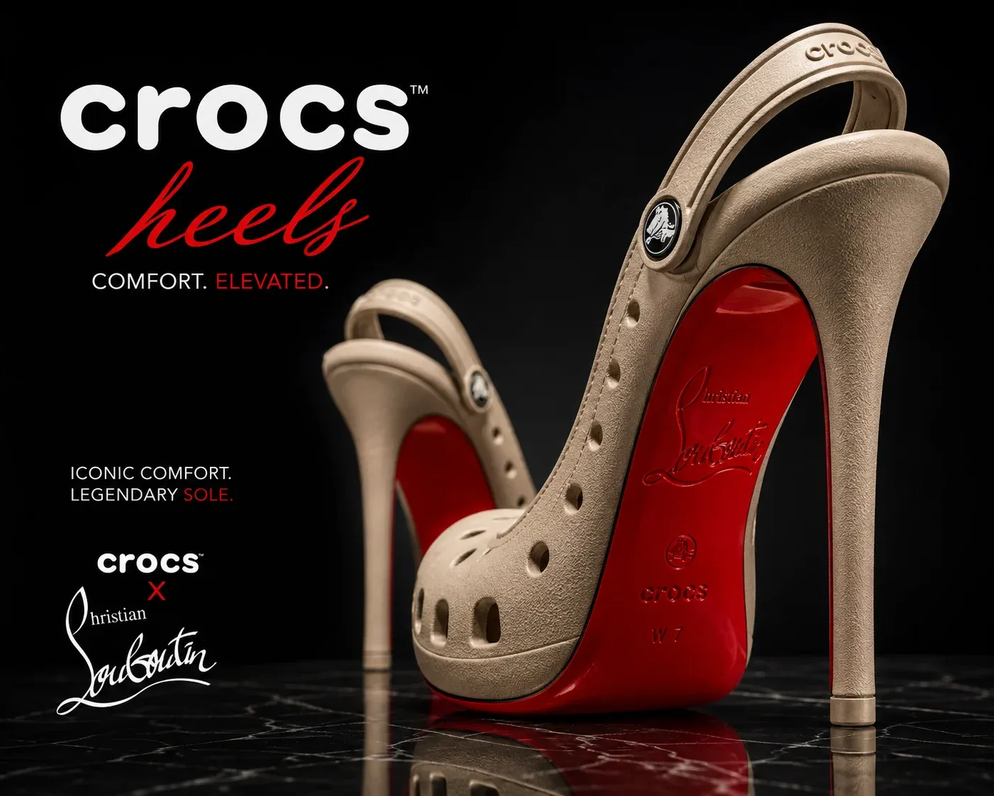AI-generated Crocs product advertisement by Masooma Tamim, submitted to Day 4 of the AI Video Bootcamp $700 7-Day Product Image Challenge