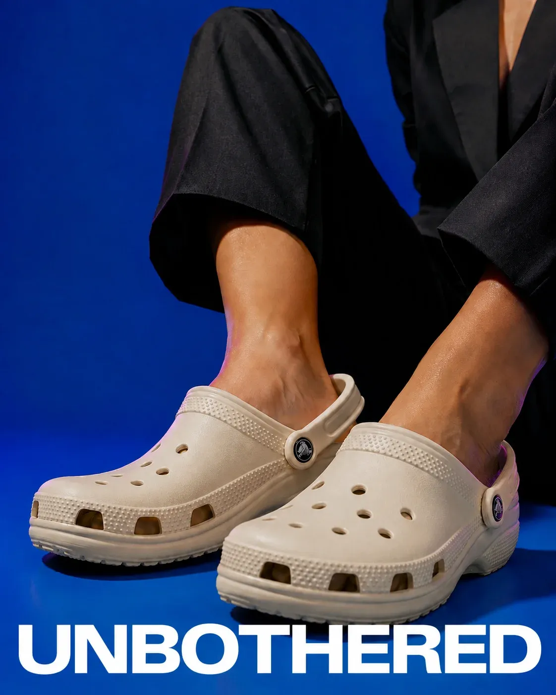 AI-generated Crocs product advertisement by Rainie Mills, submitted to Day 4 of the AI Video Bootcamp $700 7-Day Product Image Challenge