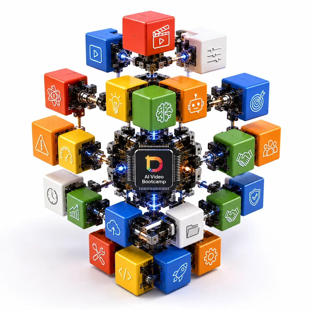 AI-generated Rubik's Cube product advertisement by Anas Mirza, submitted to Day 5 of the AI Video Bootcamp $700 7-Day Product Image Challenge