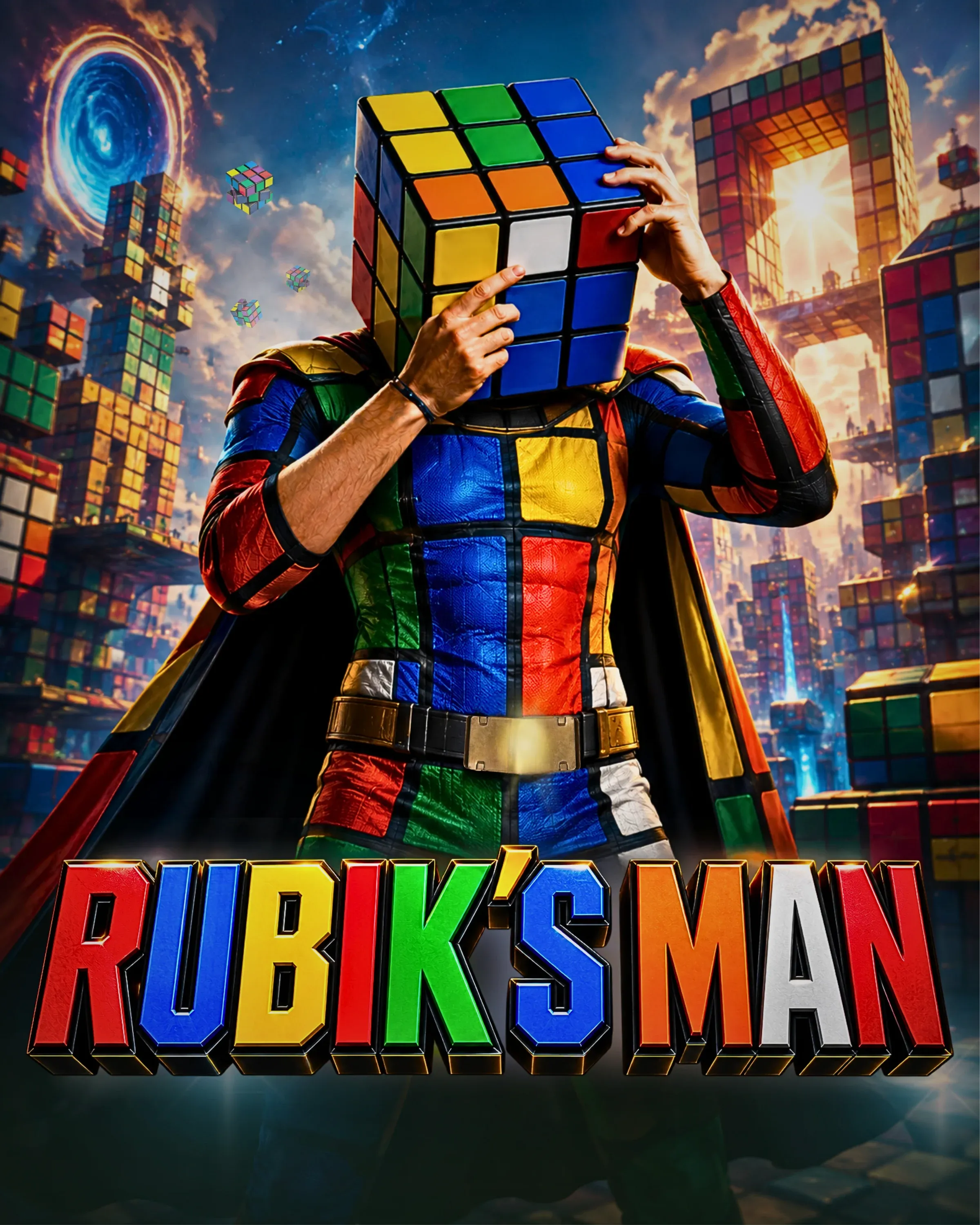 AI-generated Rubik's Cube product advertisement by J.D. Drayton, submitted to Day 5 of the AI Video Bootcamp $700 7-Day Product Image Challenge