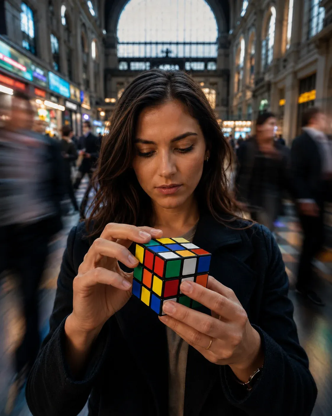 AI-generated Rubik's Cube product advertisement by Tanja Celine, submitted to Day 5 of the AI Video Bootcamp $700 7-Day Product Image Challenge