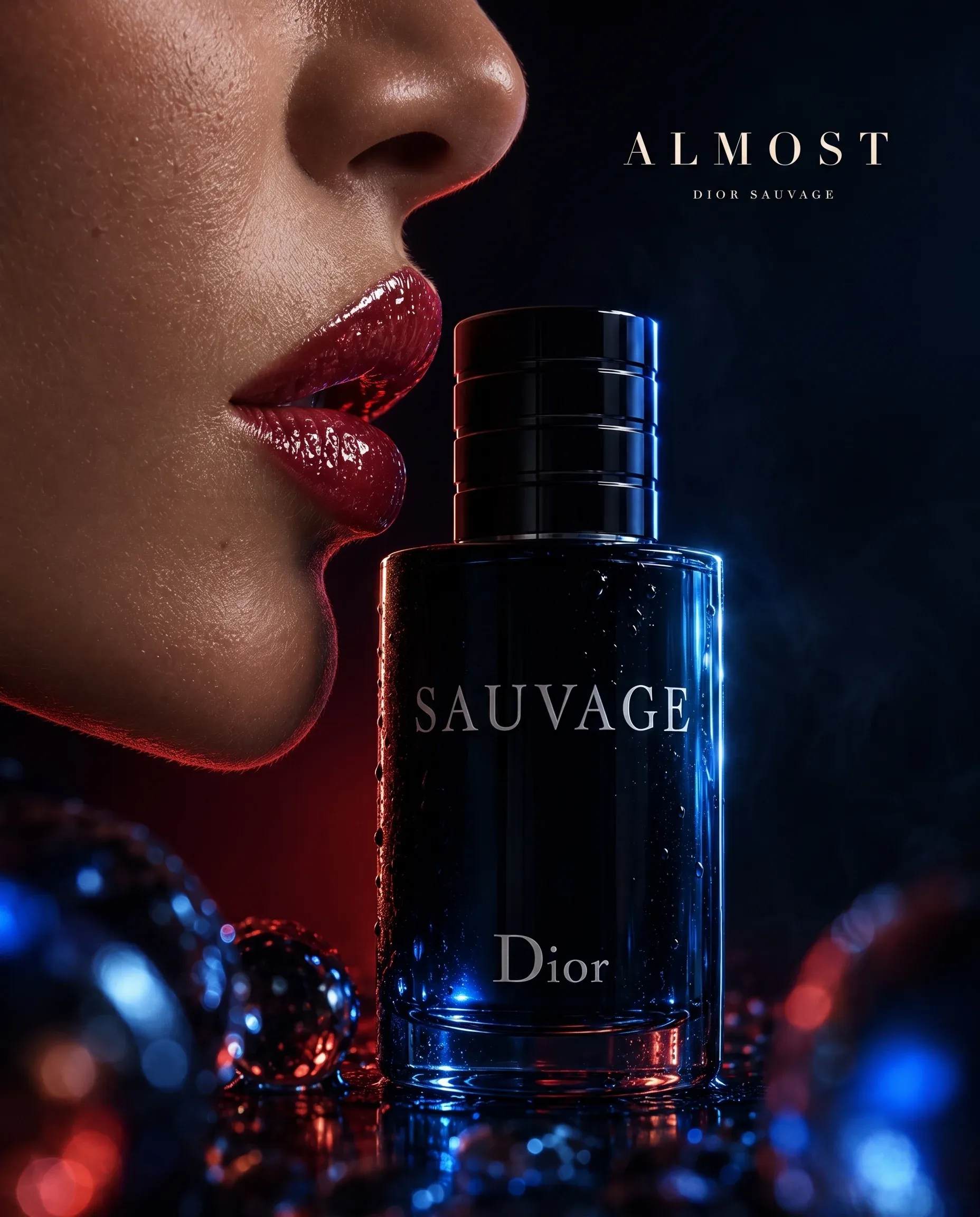 AI-generated Dior Sauvage product advertisement by Aya Serag, submitted to Day 6 of the AI Video Bootcamp $700 7-Day Product Image Challenge