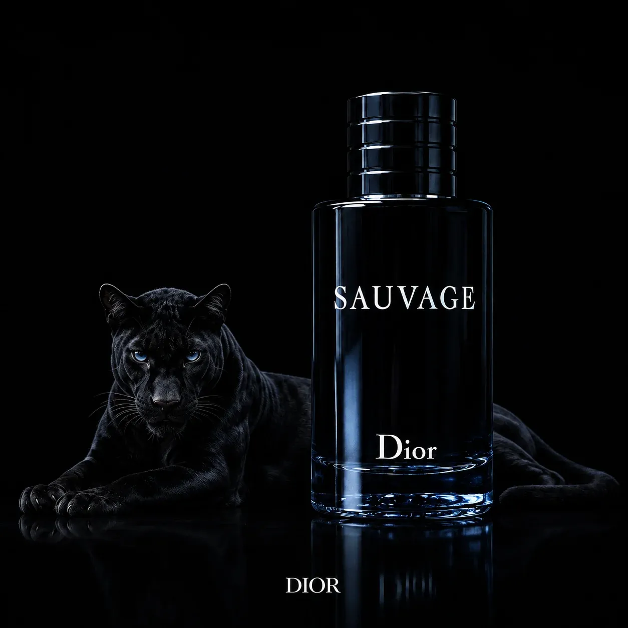 AI-generated Dior Sauvage product advertisement by Hassen Nahdi, submitted to Day 6 of the AI Video Bootcamp $700 7-Day Product Image Challenge