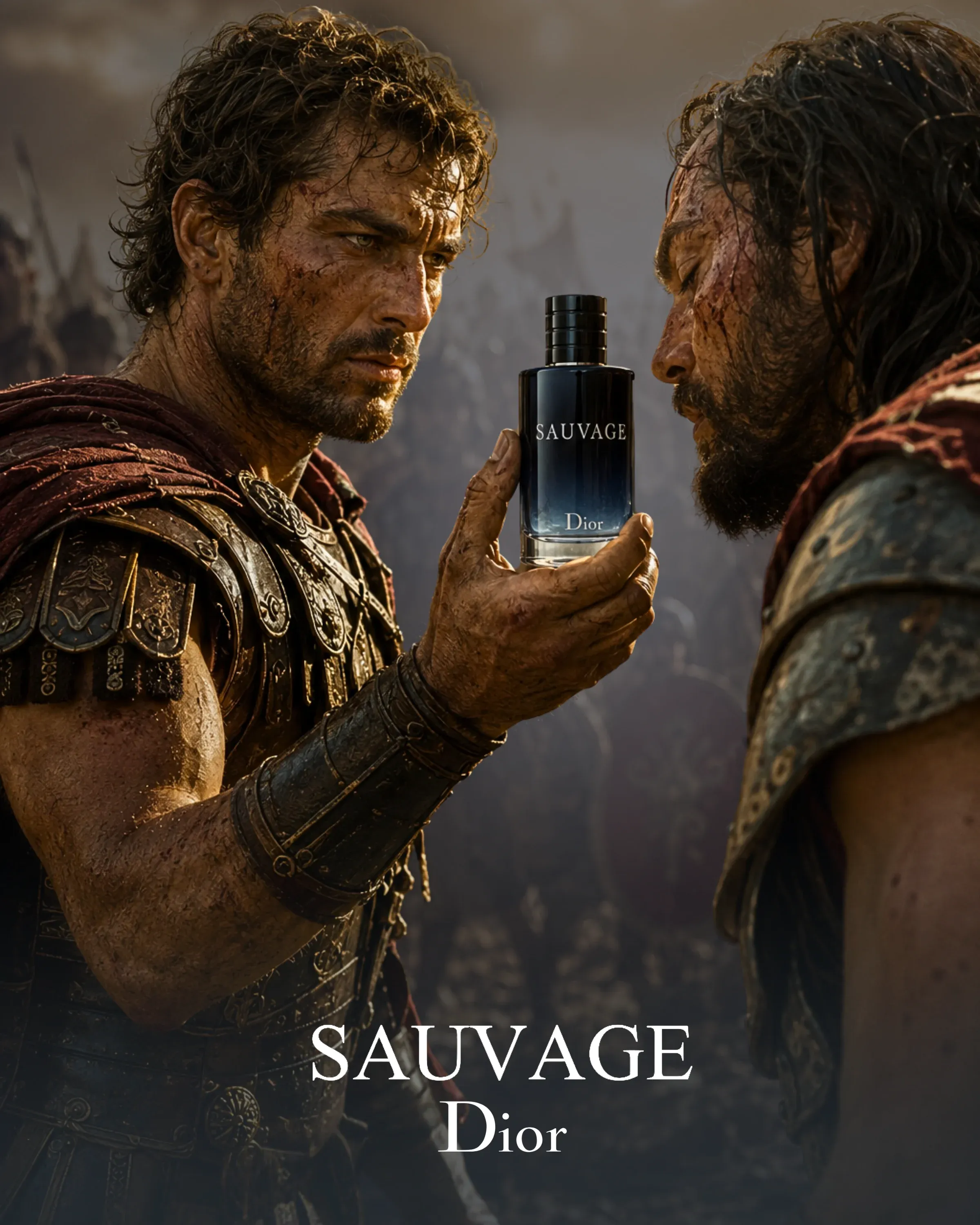 AI-generated Dior Sauvage product advertisement by J.D. Drayton, submitted to Day 6 of the AI Video Bootcamp $700 7-Day Product Image Challenge