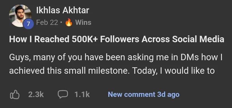 AI Video Bootcamp member win posted in the community